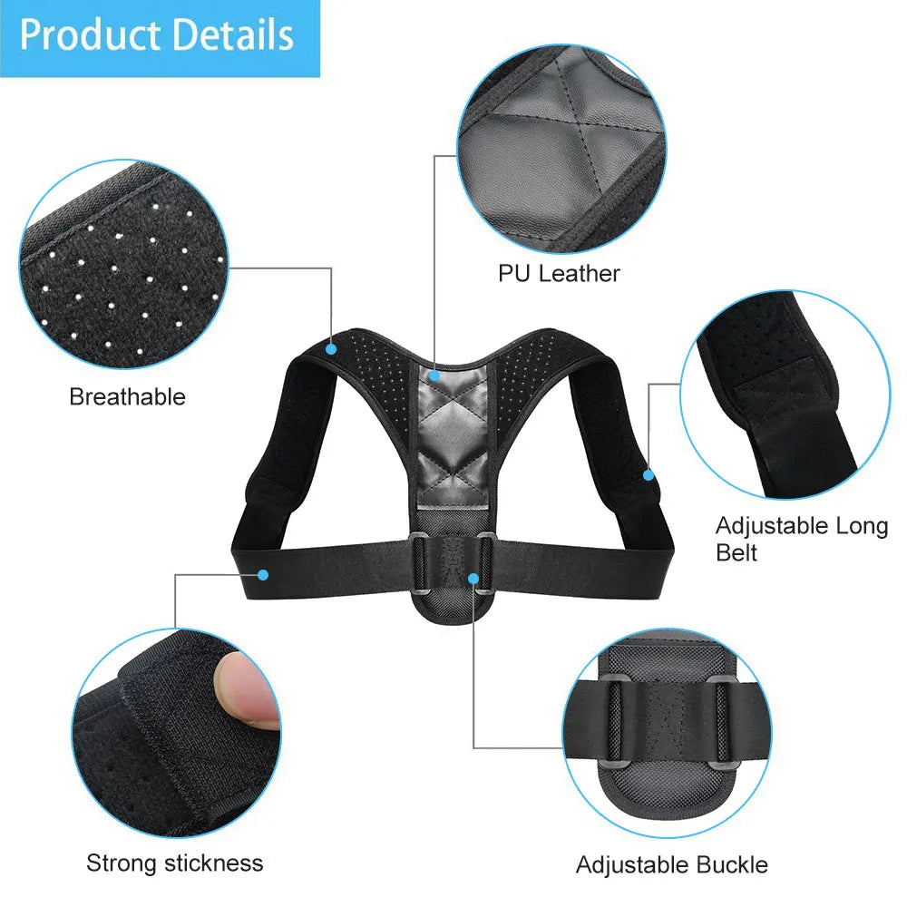 Adjustable Therapy Posture Corrector for Men Shoulder Support Back Brace Posture Correction Back Support Shoulder Belt