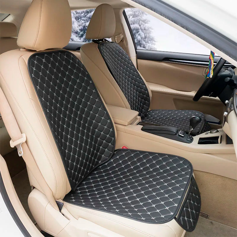 Leather Car Seat Covers Four Seasons Front/Rear Seat Protector Car Seat Cushion Pad Mat Auto Interior Accessories Universal