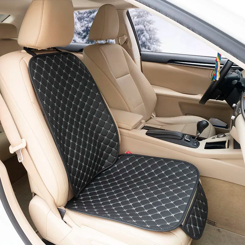 Leather Car Seat Covers Four Seasons Front/Rear Seat Protector Car Seat Cushion Pad Mat Auto Interior Accessories Universal