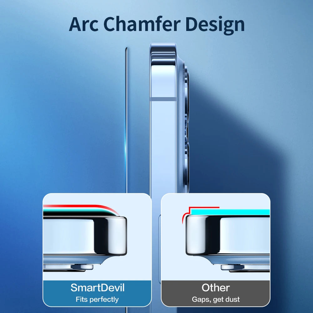 SmartDevil for iPhone 14 11 Full Cover Tempered Glass for iPhone 13 Pro Max 12 mini 7 8 X XS XR SE 3 2020 Screen Protector HD