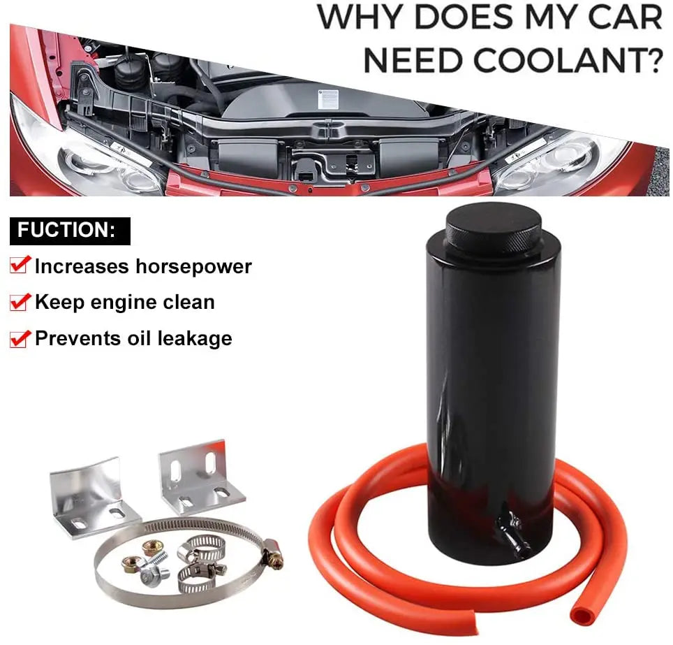 Universal Radiator Coolant Tank 800ml Coolant Expansion Tank Cooling Catch Bottle Overflow Reservoir Aluminum Car Styling
