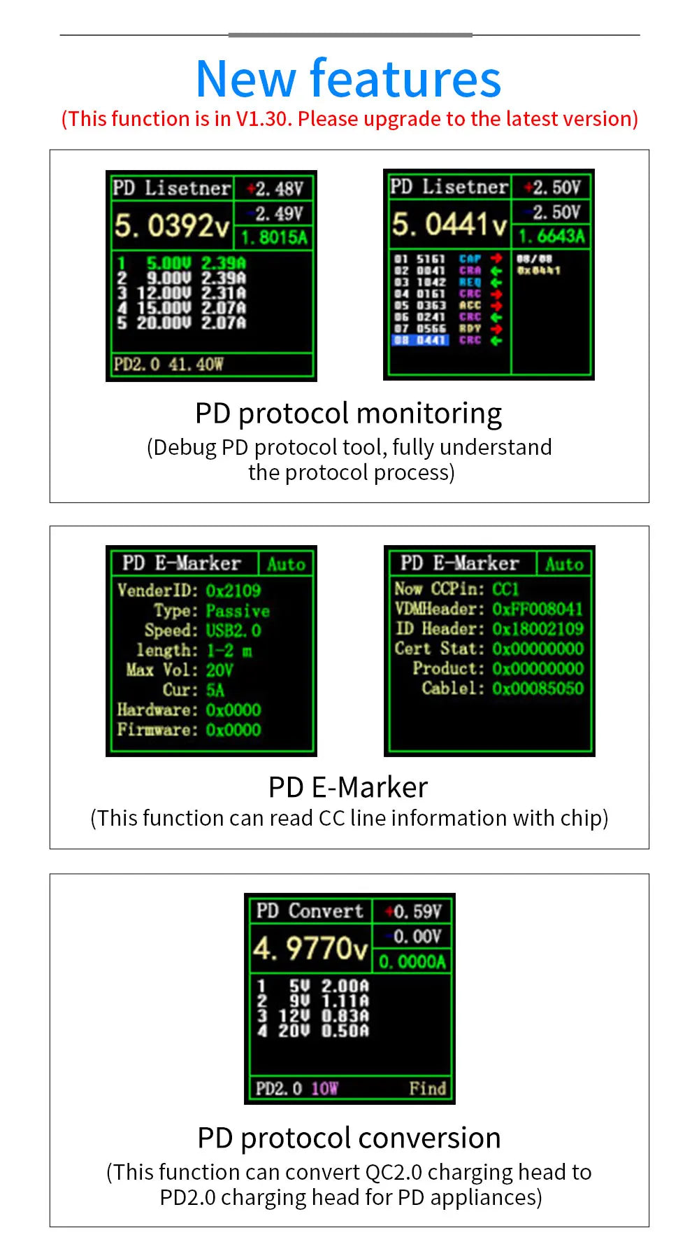 FNB38 Current And Voltage Meter USB Tester QC4+ PD3.0 2.0 PPS Fast Charging Protocol Capacity Test