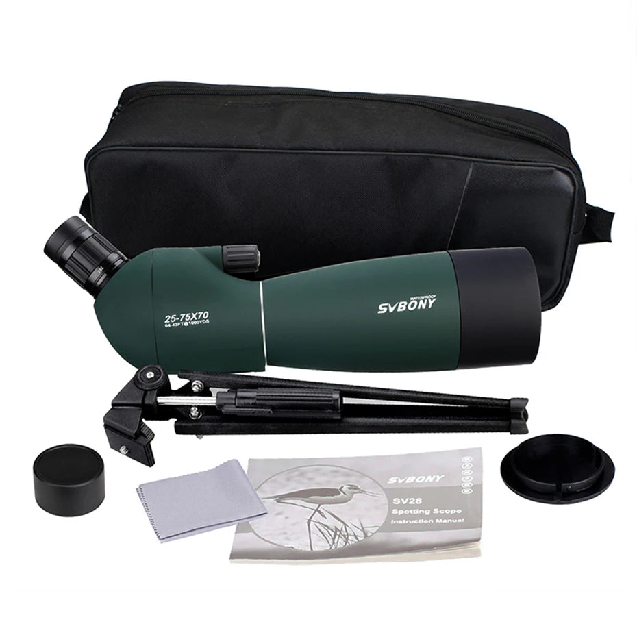 SVBONY 50/60/70/80 Spotting Scope Zoom Telescope Powerful  Waterproof Long Range PORRO Prism for Shooting camping equipment
