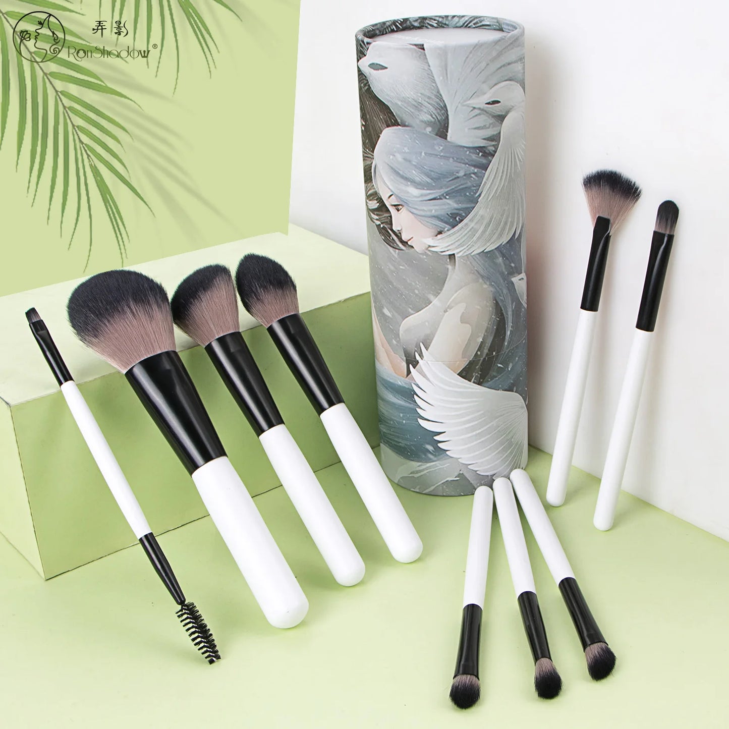 Ronshadow 9PCS Makeup Brushes Set Brochas Maquillaje Pincel De Maquiagem Kit Rangement Maquillage Beauty Packaging Makeup Tools