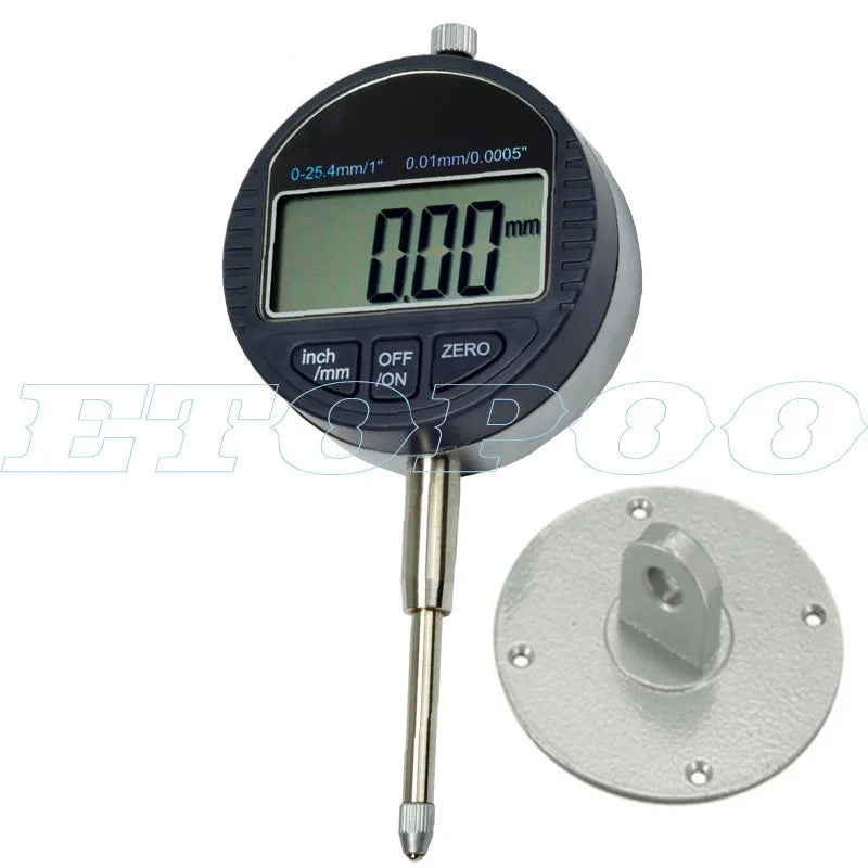 Digital Dial Indicator 0-12.7mm/0.5'' 0-25.4mm 0.01mm Mini Magnetic Base Holder Gauge Caliper Measuring Tools