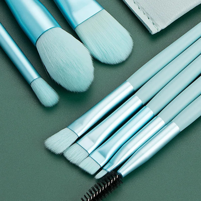 Ronshadow 8Pcs Professional Mini Makeup Brushes Set  Blush Foundation Powder Make Up Brush Tools Kit