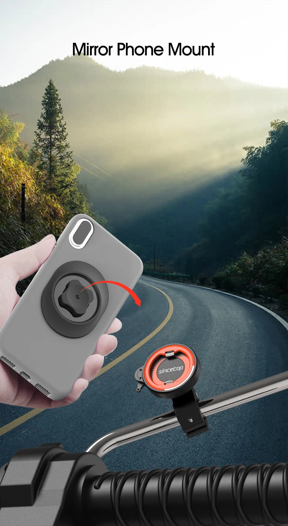 Electric Motorcycles Phone Holder Bike GPS Navigation Rearview Mirror Handlebar Mount Smartphone Aluminum Alloy Accessories Tool