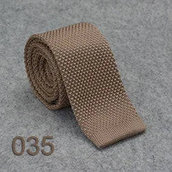 Knitted Ties For Men Slim Fashion Neckties Plain Black Red Knit Tie Men Women Wedding Daily Casual Neck Knitted Cravatas HUISHI