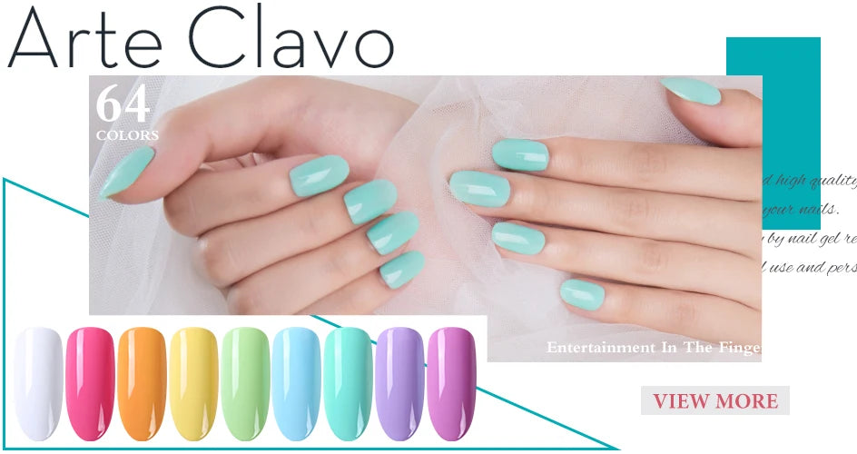 Arte Clavo 15ml Gel Polish Hybrid Varnishes 179 Colors Nails Art For Manicure Soak Off UV Need Top Base Primer Gel Nail Polish