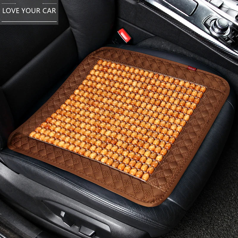 Summer Wooden Bead Car Seat Ventilated Breathable Seat Cushion Cool Pad Single Piece Single Summer Seat Covers & Supports Wood