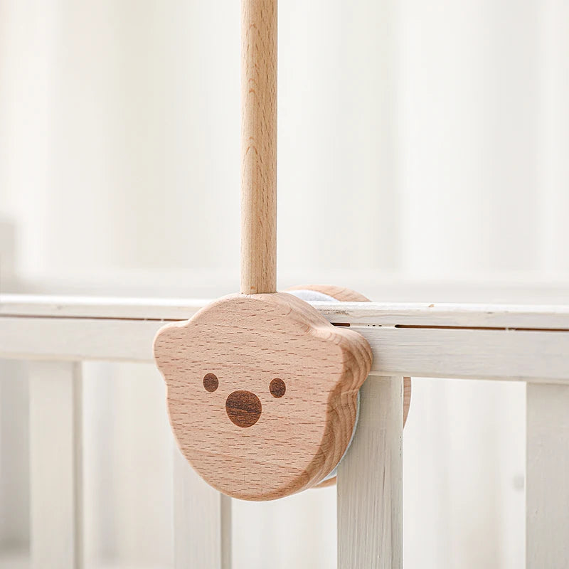 Baby Crib Mobile Bed Bell Toys Musical Rattle Educational Toys Bed Bell Newborn Mobile Bed Bell Bracket Baby Hanging Toys Holder