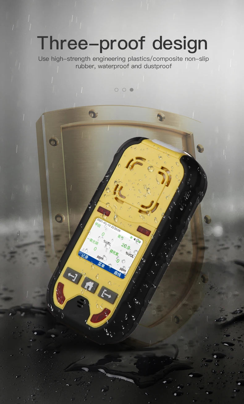 Bosean O2 H2S CO LEL 4 in 1 Oxygen Hydrogen Sulfide Carbon Monoxide Leak Detector Pump Multi Gas Detector Gas Meter