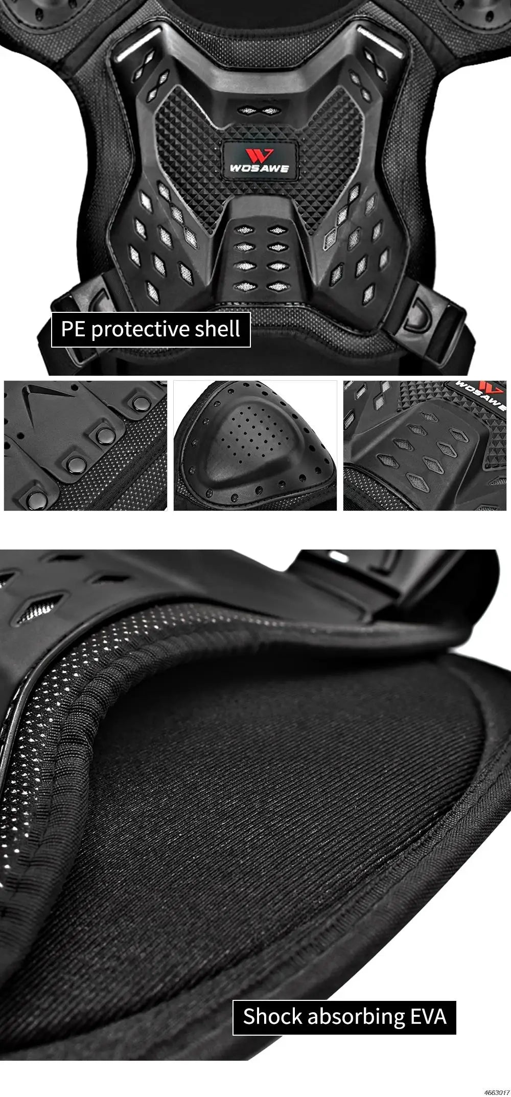 Motorcycle Jacket Adult Chest Back Protector Moto Body Armor Guard Racing Body Protector Armor Jacket Motocross Protective Gear
