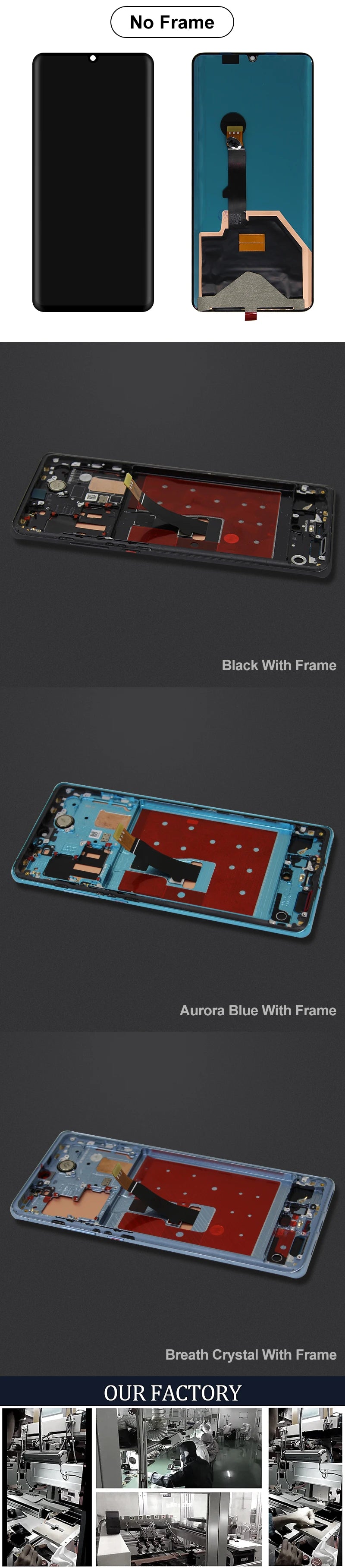 AMOLED For HUAWEI P30 Pro Display VOG-L04 VOG-L09 VOG-L29 VOG-TL00 Touch Screen Digitizer Replament Parts For P30 Pro LCD