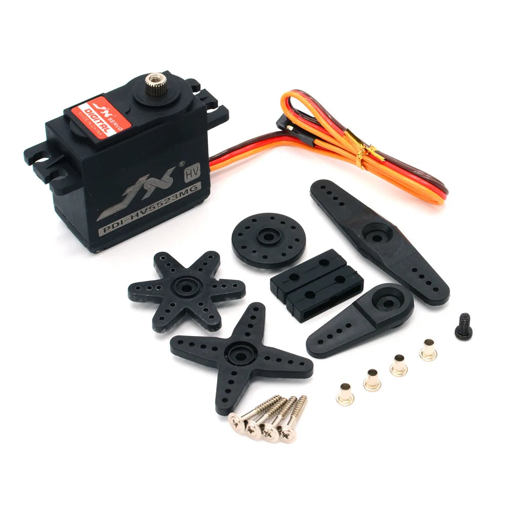 JX Servo PDI-HV5523MG 23KG 8.4V 0.16 Sec Metal Gear Standard Servo for 1:8 1:10 RC Car Robot Airplane PDI-6225MG-300 HV upgrade