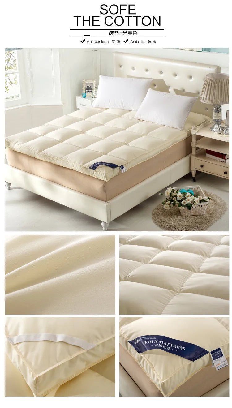 10cm Thick Feather Velvet Fiber Filled Mattress Non-slip Fixed Single And Double Can Be Customized Tatami