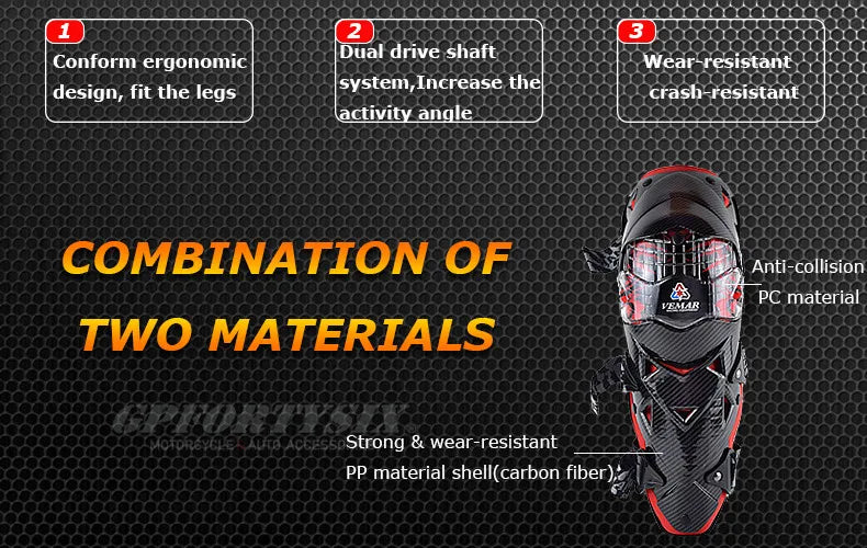 VEMAR Motorcycle Racing Riding Knee Guard Protective MX Motocross Knee Protectors Pads Armor Kneepads Gear Rodilleras Moto