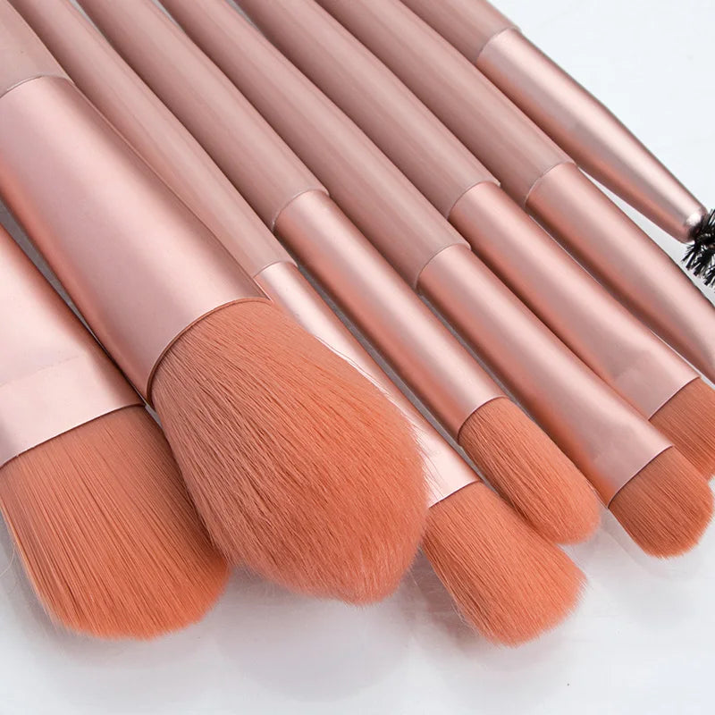 Ronshadow 8Pcs Professional Mini Makeup Brushes Set  Blush Foundation Powder Make Up Brush Tools Kit