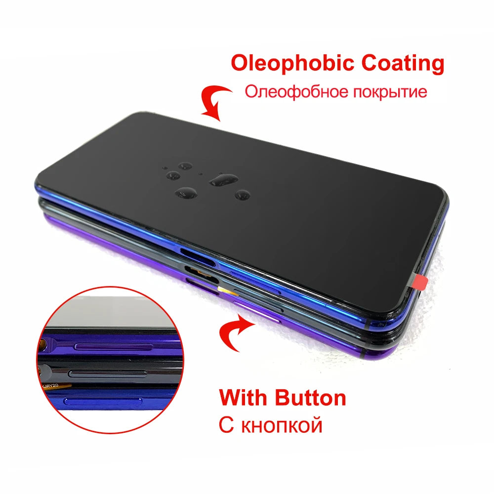 6.26'' for Huawei Nova 5T YAL-L21 L61A L71A LCD Screen+Touch Display Digitizer Replacement With Frame for Huawei Nova 5t Display