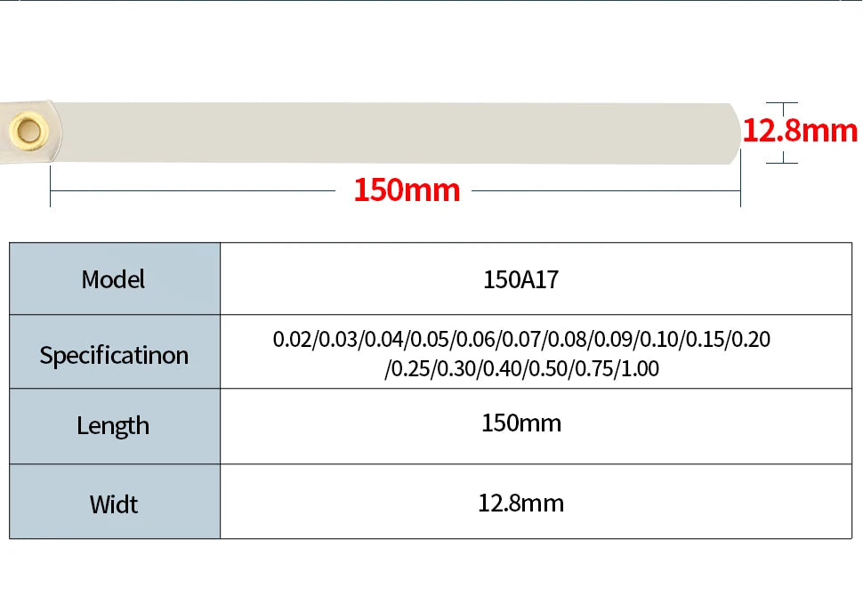 100B17 Feeler Gauge Spark Plug Gauge Filler Gauge Valve Probes Metric Thickness Set Probe Thickness Gauge Spark Plug Gap Tools