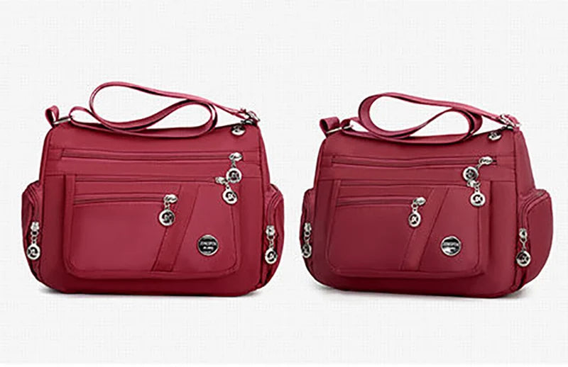 Large Capacity Women Crossbody Bag Waterproof Tote Casual Nylon Shoulder Bag Purse Handbag Lightweight Travel Messenger Bag