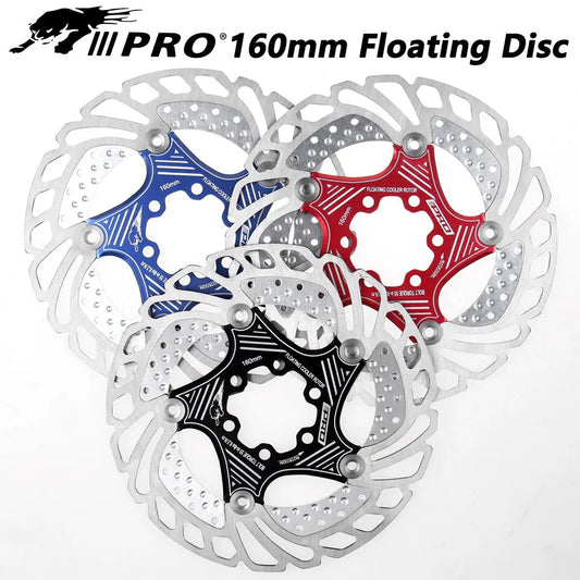IIIPRO MTB Cooling Disc Brake Heat Dissipation  6 Inch 140/160/180/203mm Rotor Down Hill Floating Bicycle Brake Rotor