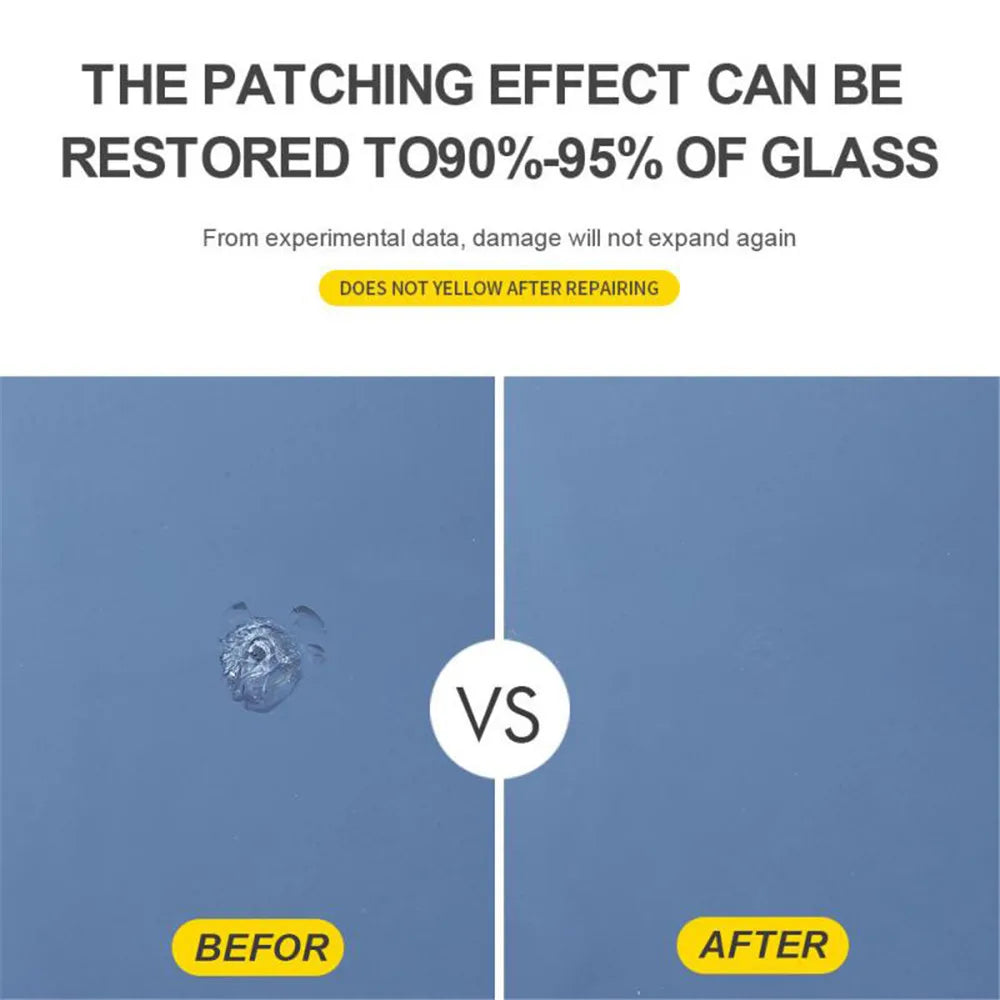 Car Window Repair Fluid Cracked Glass Scratch Repair Kit Windshield Repair Liquid for Car Auto Window Glasss Crack Restore Tool
