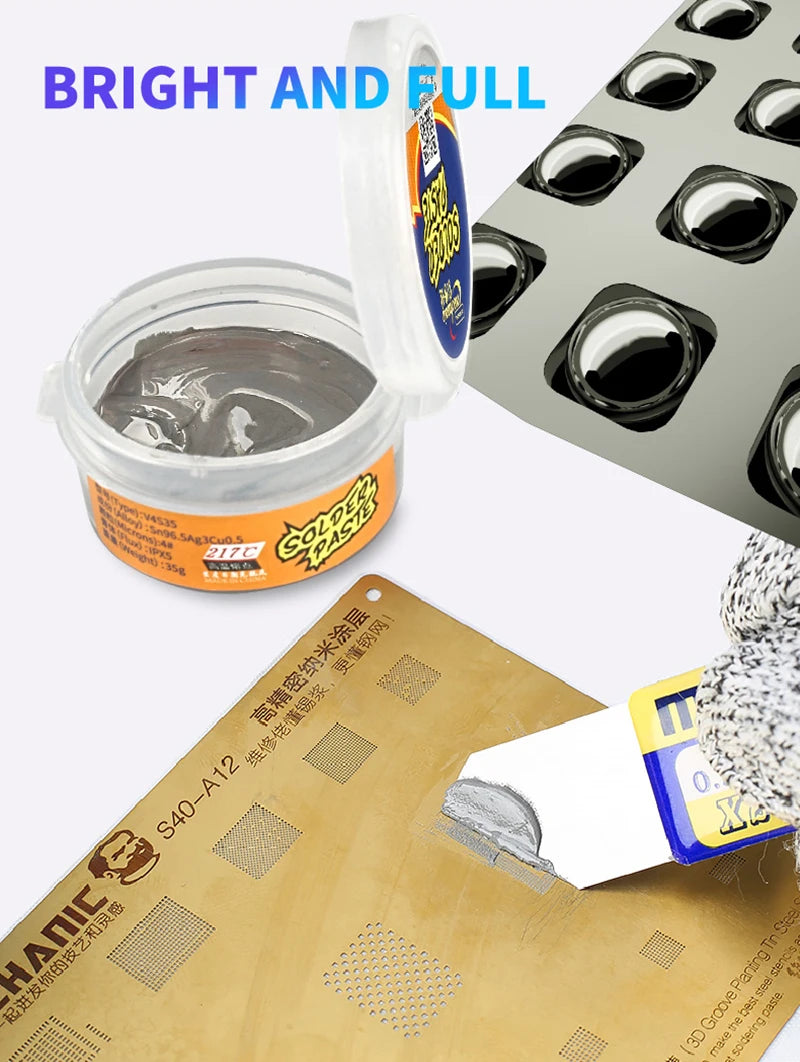MECHANIC Lead-Free Solder Paste Low/High Temperature Soldering Flux Welding Tin Paste for Mobile Phone PCB BGA SMD Repair Tools