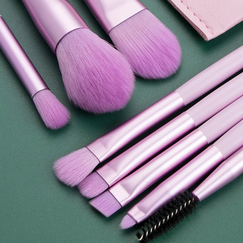 Ronshadow 8Pcs Professional Mini Makeup Brushes Set  Blush Foundation Powder Make Up Brush Tools Kit