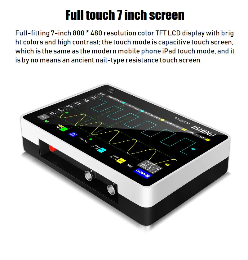 FNIRSI-1013D Digital Tablet Oscilloscope Dual Channel 100M Bandwidth 1GS Sampling Rate 7 Inches Mini Tablet Digital Oscilloscope
