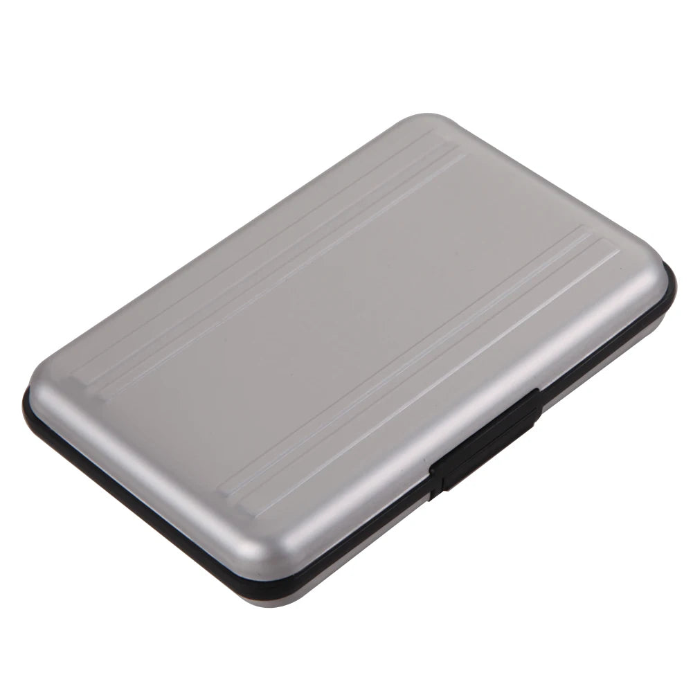 Memory Card Case Silver Micro SD Card Holder SDXC Storage Holder Aluminum Protector Storage Box for SD/ SDHC/ SDXC/ Micro SD