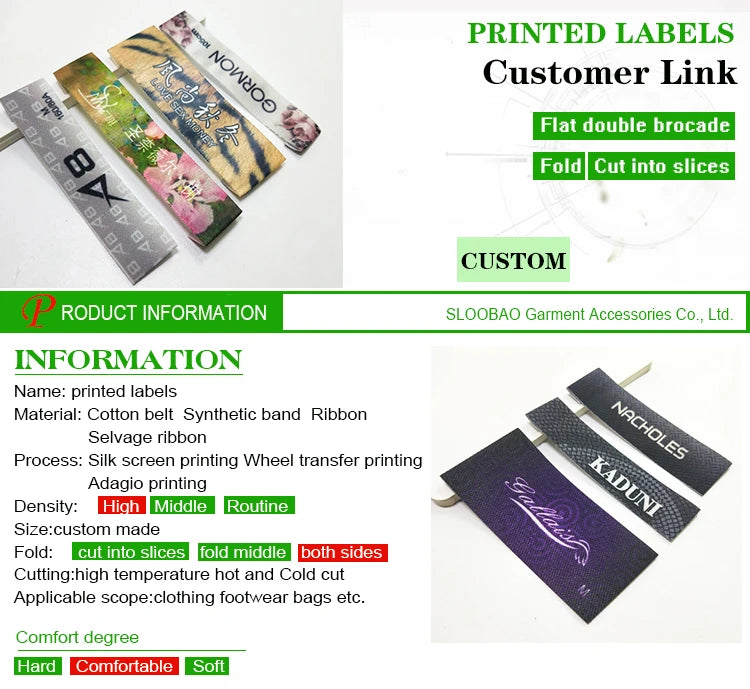width 2.5cm Customized White satin ribbon, synthetic Ribbon washing labels t shirt fabric printed tags care print label