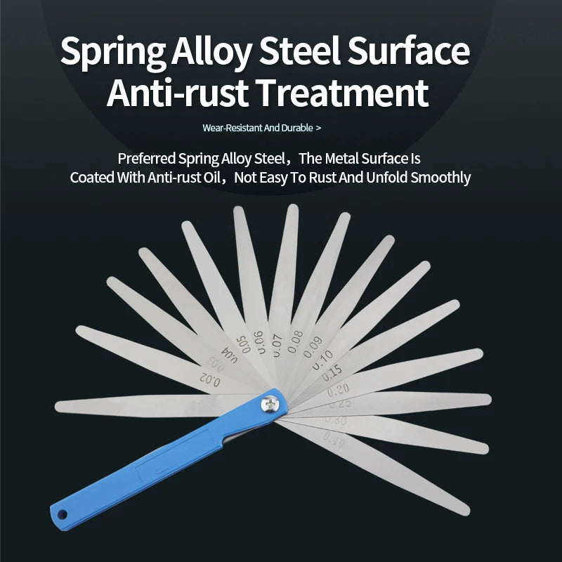 100B17 Feeler Gauge Spark Plug Gauge Filler Gauge Valve Probes Metric Thickness Set Probe Thickness Gauge Spark Plug Gap Tools