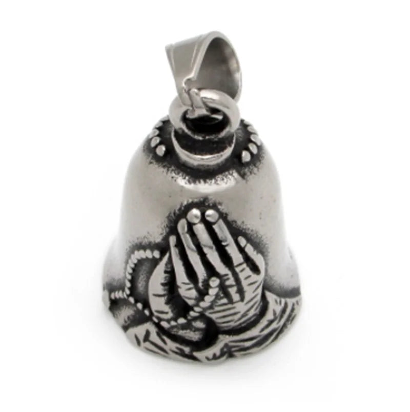 Biker Motorcycle Bell Necklace Charm Men\\\\'s Trend Jewelry Lucky Bell Pendant with Stainless Steel Chain