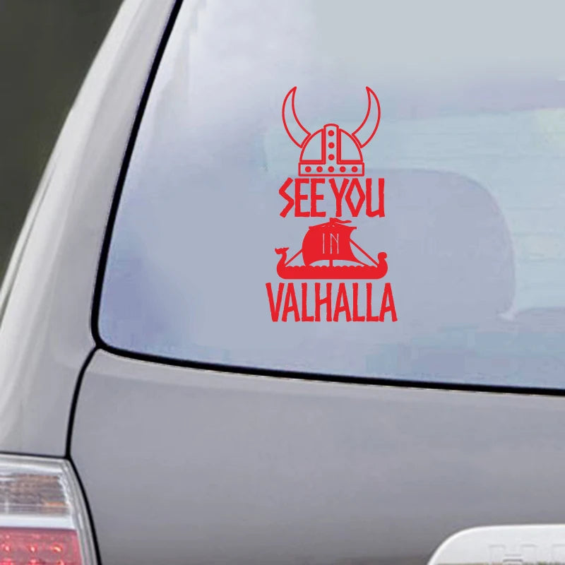 "Goodbye Valhalla" car sticker cross country diesel car personalized decoration car motorcycle auto parts fun Decal pvc30cm