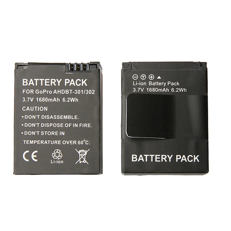 4pcs AHDBT-301/302 Battery+Double slot LCD Screen Display USB Charger Kit for Gopro hero3 3+ Action camera accessories