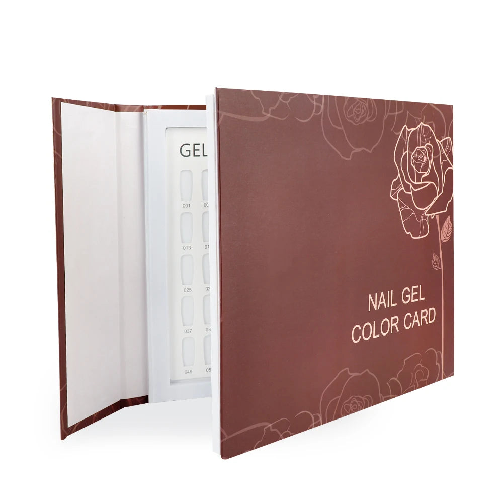 120 Colors Fake Nail Tips Display Book Fake Nails Storing Cards Nail Polish Showing Chart Shelf Book