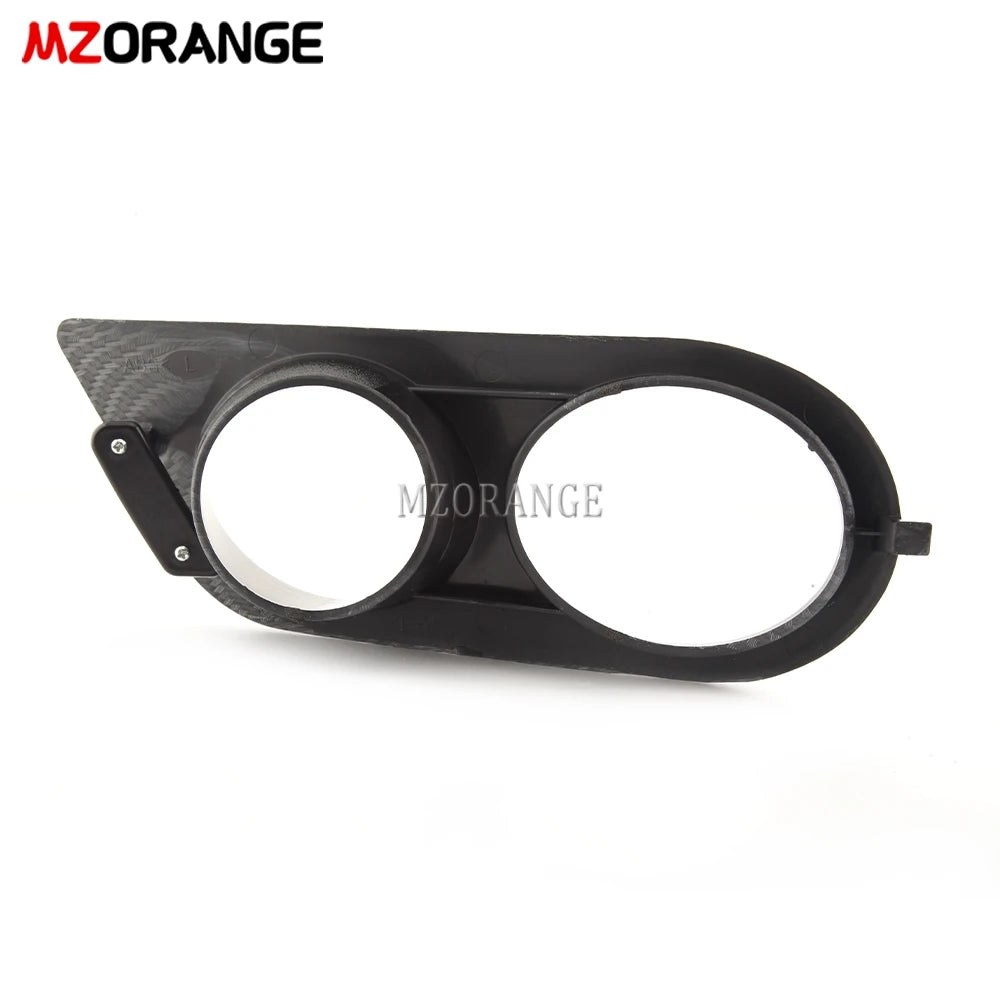 Carbon Fiber Fog Light Cover for BMW E46 M3 2001-2006 Glossy Black Fog Lights Grill Frame Surrounds Air Duct Fog Lamp Hood