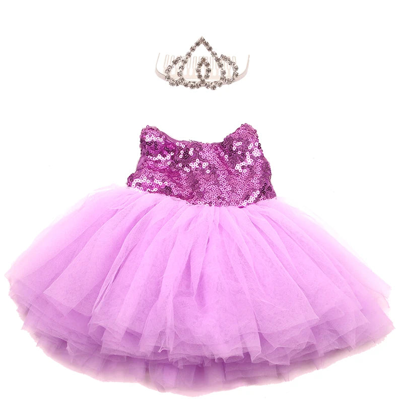 Sequins Dress Doll Clothes For 17 Inch&43cm Baby New Born Doll Brilliant Party Reunion Doll Skirt For American 18 Inch Doll DIY