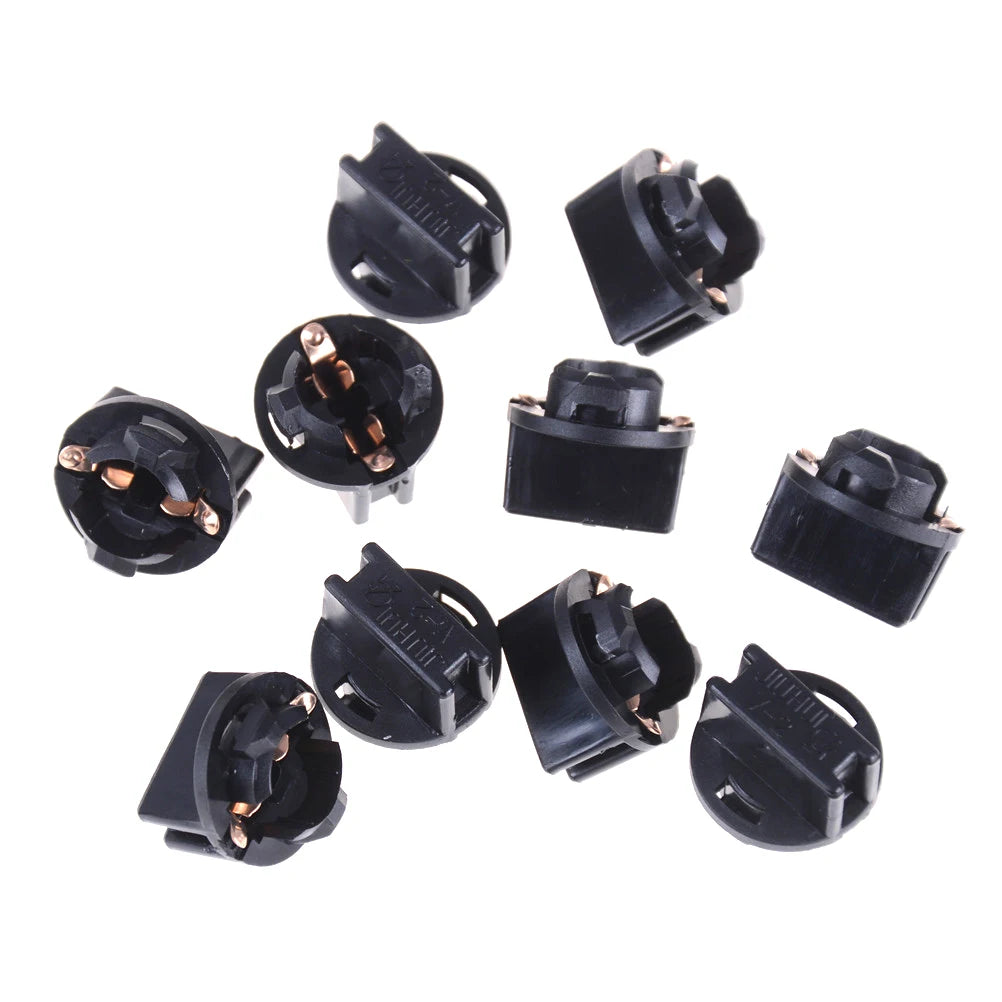 10Pcs T10 Twist Lock Plug and Play Bulb Holder Sockets T10 W5W 168 192 194 Twist Lock Wedge Bases Lamp Dash