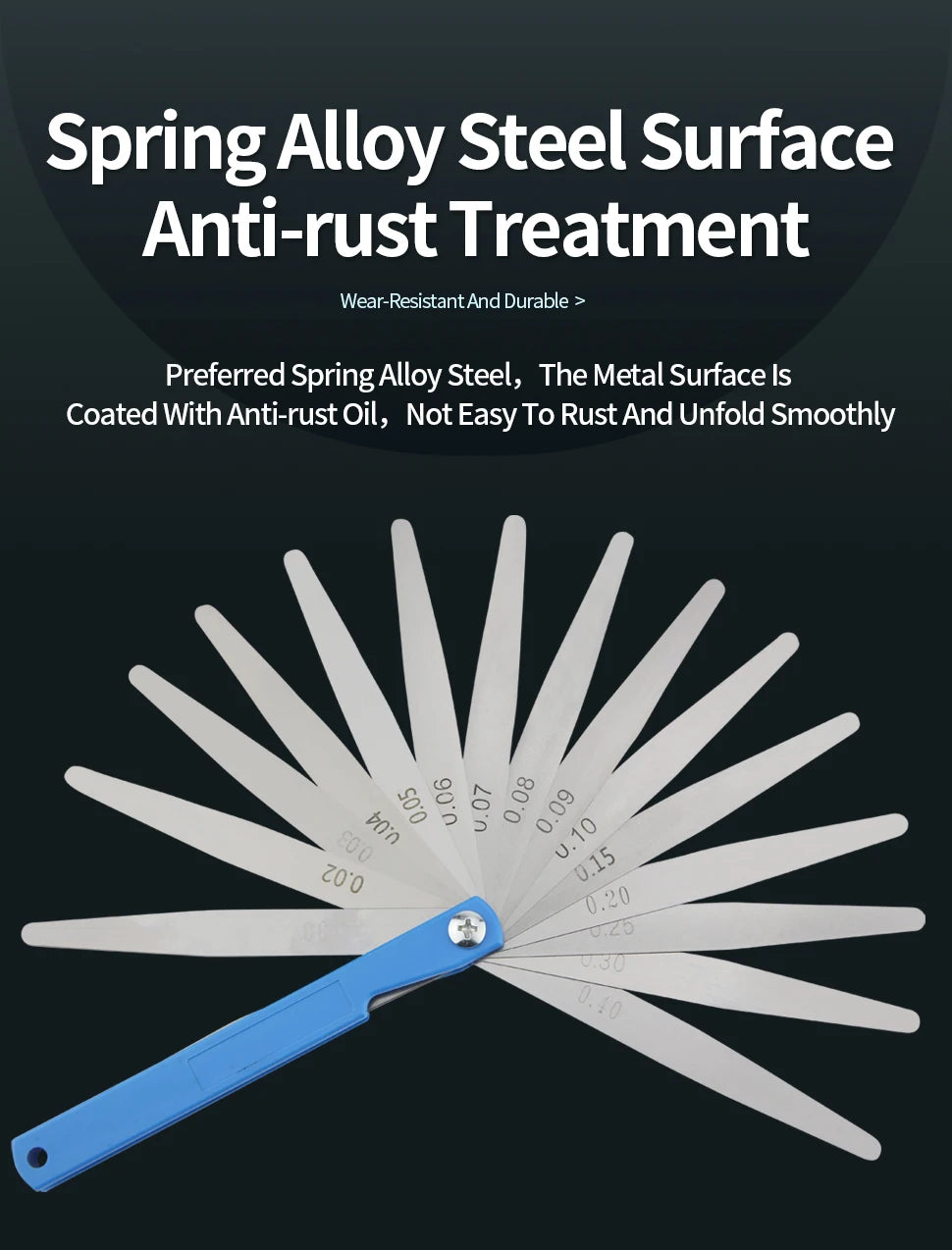 100B17 Feeler Gauge Spark Plug Gauge Filler Gauge Valve Probes Metric Thickness Set Probe Thickness Gauge Spark Plug Gap Tools