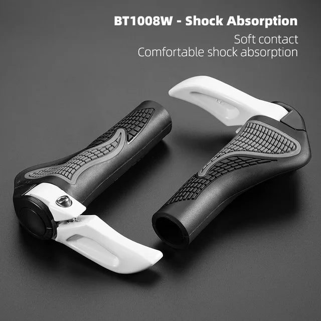 ROCKBROS Bicycle Grips MTB Mountain Bike Handlebar Grips Horns Shofar Vice Handle Bike Grips Shockproof Rubber Cycling Grips