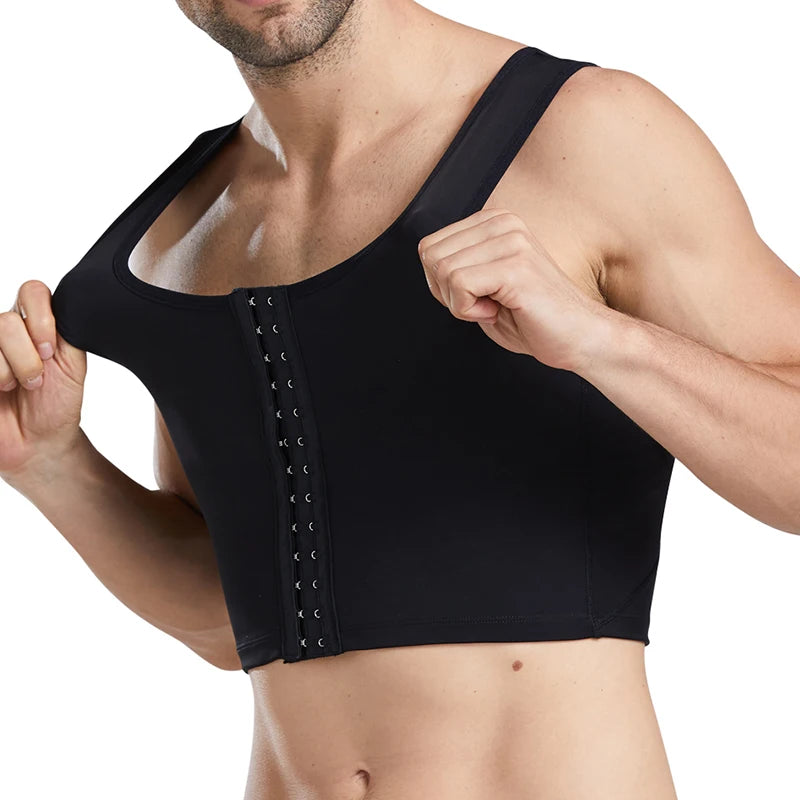 Men's Chest Vest Sweat Chest Bandage Tight-fitting Underwear Body Shaper Corset Support Belt Chest Compression Correct Posture