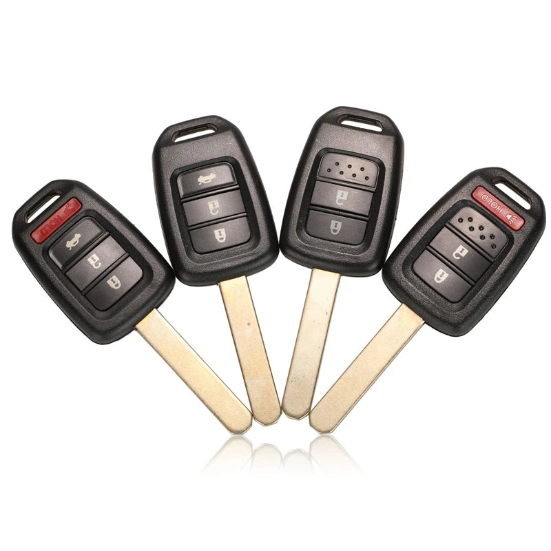 jingyuqin 10pcs/lot Car Key Shell 2/3/4 Button for Honda Civic City Fit HR-V XR-V Auto Remote Fob Case