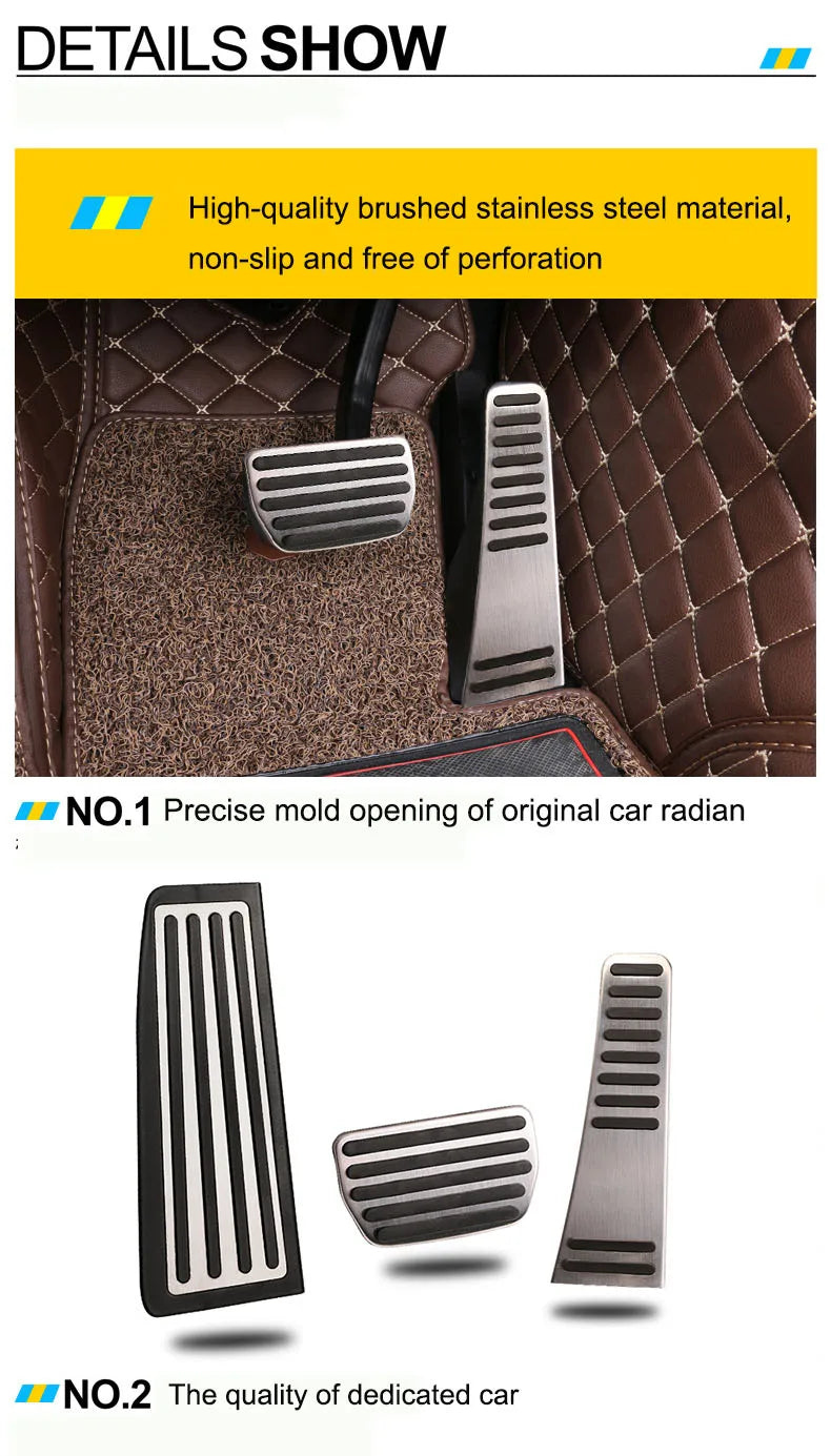 Car Accelerator Brake Pedal Footrest Pedal Plate Cover For Volvo XC60 XC90 S90 v90 s60 v60 xc40 Accessories 2022-25