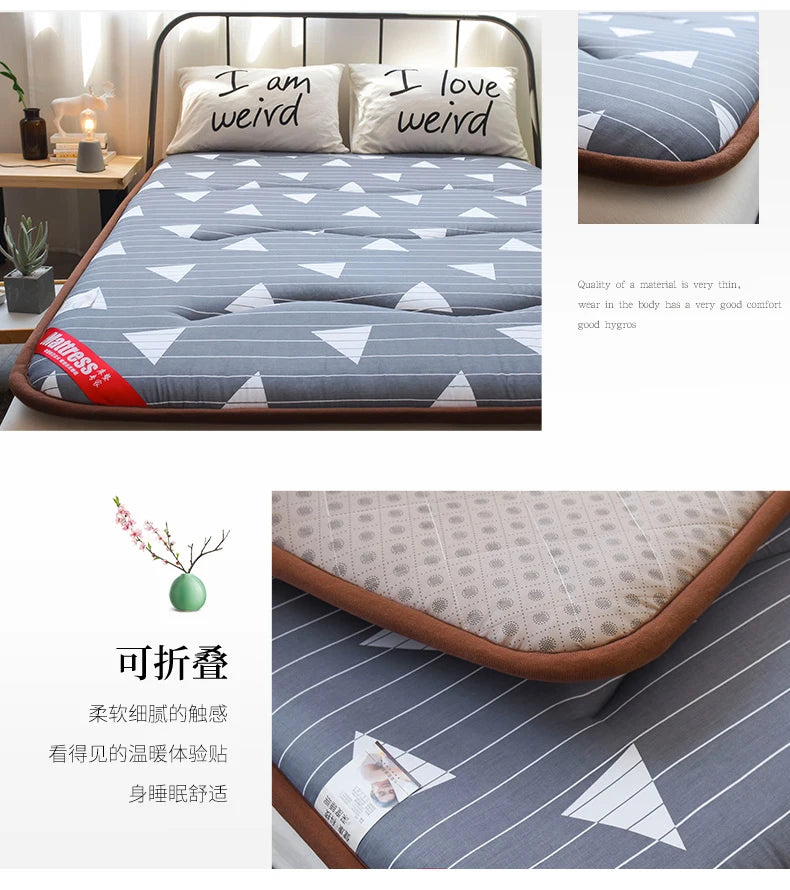 Comfortable Soft Fold Tatami Mattress student dormitory single double Bedding Mattress Topper Tatami Thick Warm Cotton Mattress