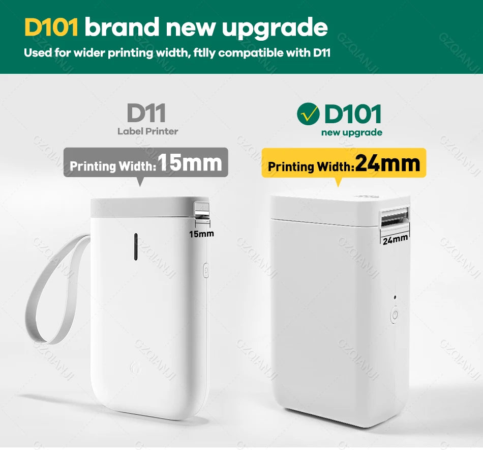 Niimbot D101 Thermal Label Sticker Printer Inkless Portable Pocket Barcode Maker Labeller Mobile USE Machine D11 D110 Plus 24mm