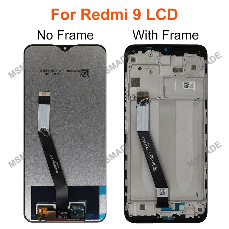 For Xiaomi Redmi 9 9A 9C LCD Display Touch Screen Digitizer For Redmi  M2004J19AG M2004J19C Assembly Replacement Parts