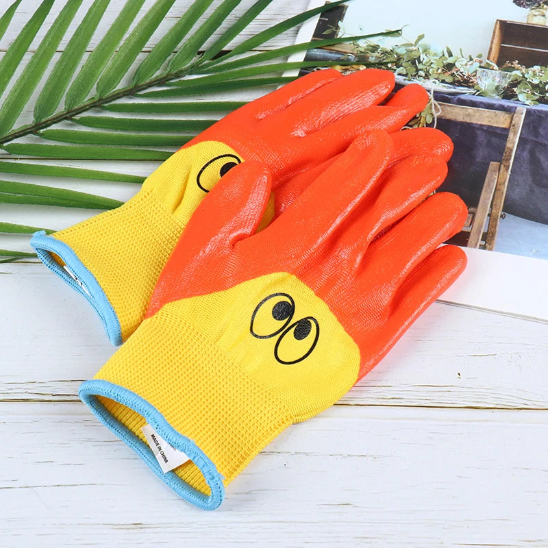 Kids Breathable Protective Glove Durable Waterproof Garden Gloves Anti Bite Cut Collect Seashells Protector Planting Work Gadget