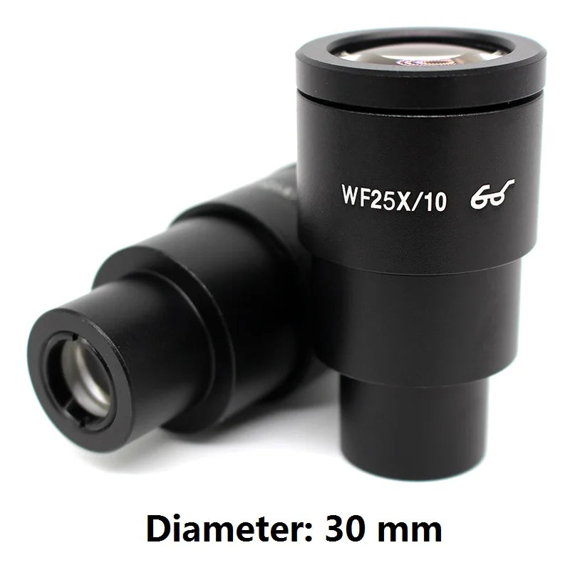Wide Angle High Eye-piont Eyepiece Optical Lens for Stereo Microscope 30 mm or 30.5 mm Mounting Diameter WF10X WF15X WF20X WF25X